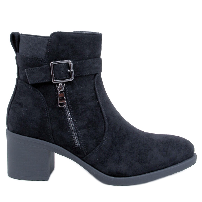 Botines clásicos de tacón Irving Black negro