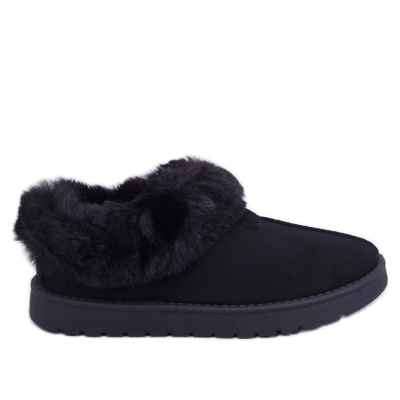 Pantalón corto emus adornado con pelo Fraley Black negro