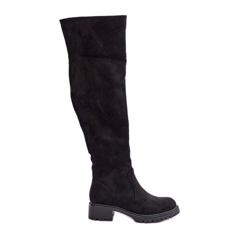 Botas planas por encima de la rodilla Filora negra negro
