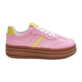 Zapatillas Mujer Plataforma Rosa Dravinnia rosado