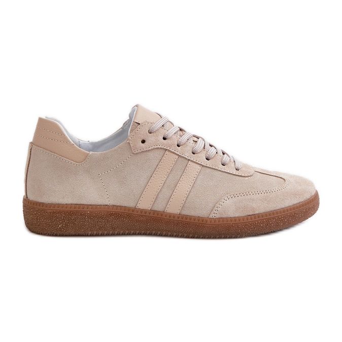 Zazoo N1068 Zapatillas Bajas Mujer Ante, Beige
