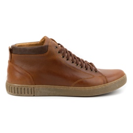 Polbut Zapatos hombre piel Botines 2108sw camel marrón