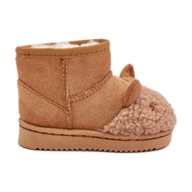 Botas de nieve infantiles aislantes Lamy Camel Esandira beige