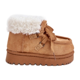 Botas de Nieve Infantil Aislante con Pelo Camel Adelane marrón