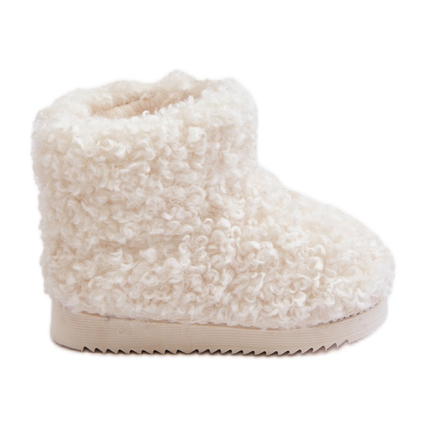 Botas de nieve para niños con pelo, piel de oveja beige claro Mevael