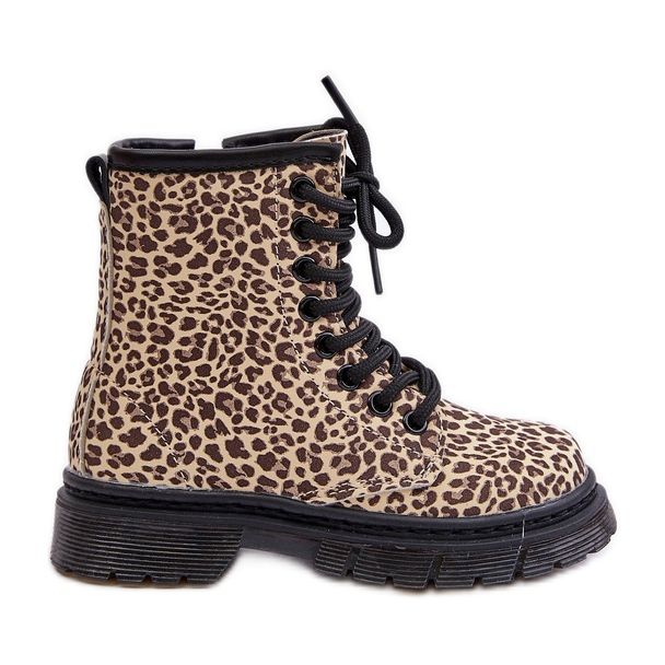 Botas aislantes de leopardo para niña, Beige Nelanna Botas aislantes de leopardo para niña, Beige Nelanna