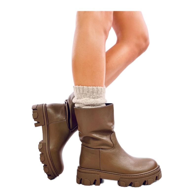 Botín recto verde militar Botín recto verde militar