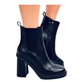 Botas Jodhpur con tacones altos negro