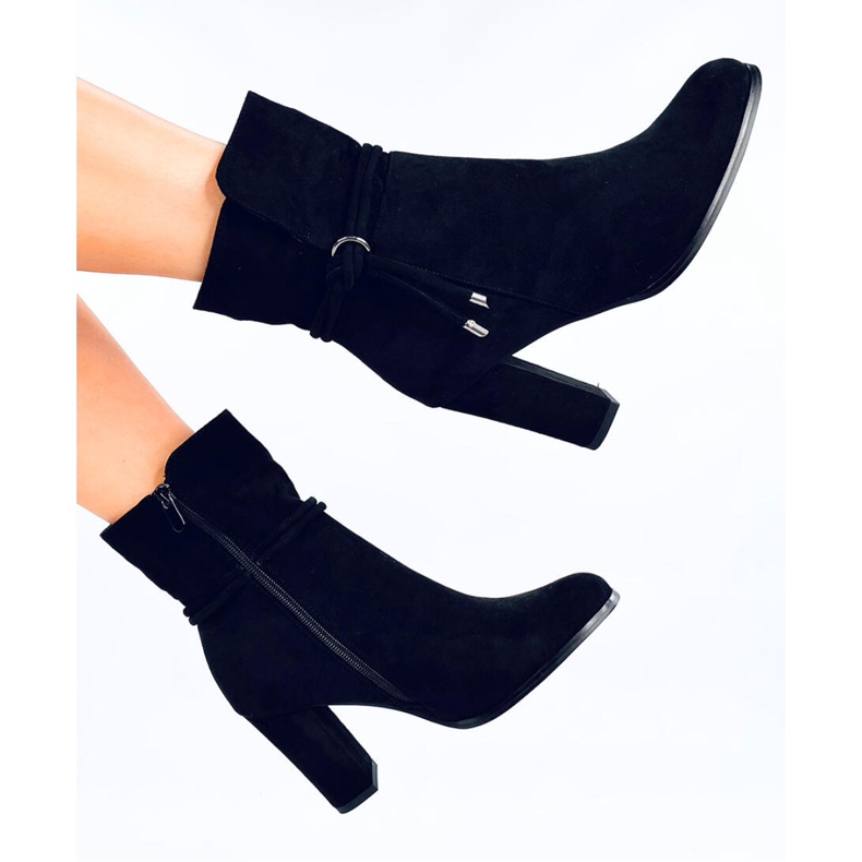 Botines Minnai de ante negro - Inello