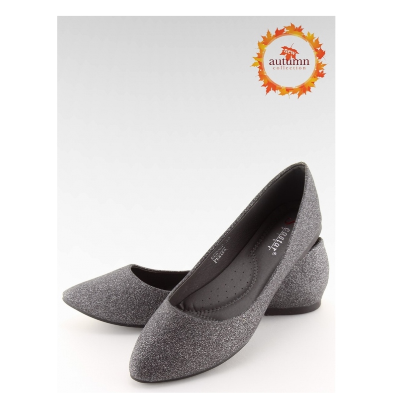Bailarinas Negras Glitter CC200P Pewter - Inello negro