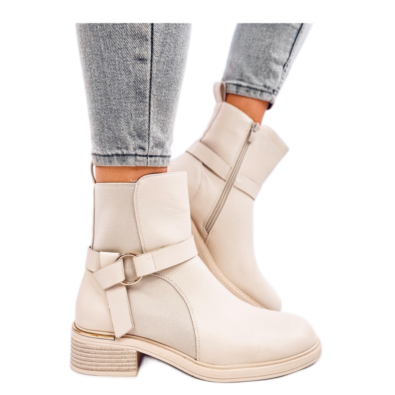 Botines de mujer beiges
