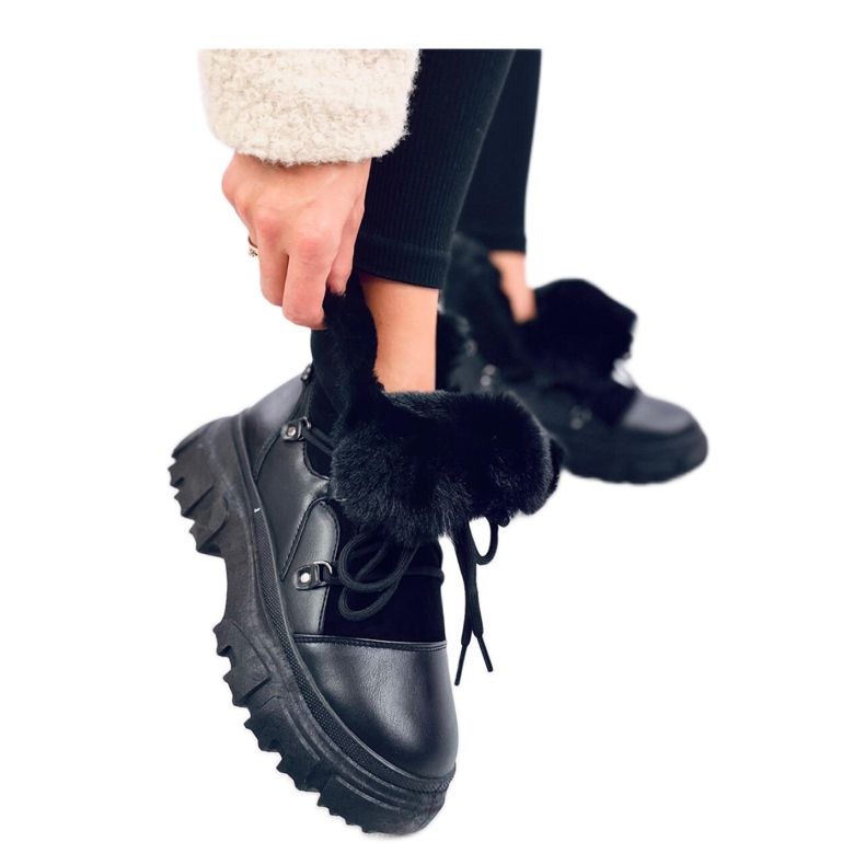 Botas de nieve de mujer negras negro