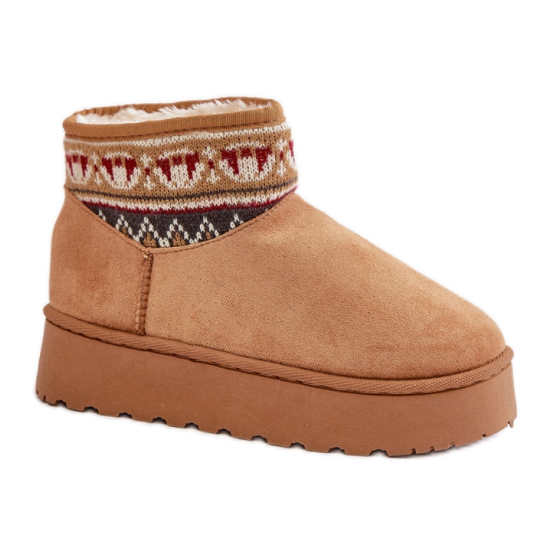 Modelo 20226-4B Botas de nieve camel marrón