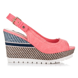 Vices Sandalias De Cuña Con Estampado rosa