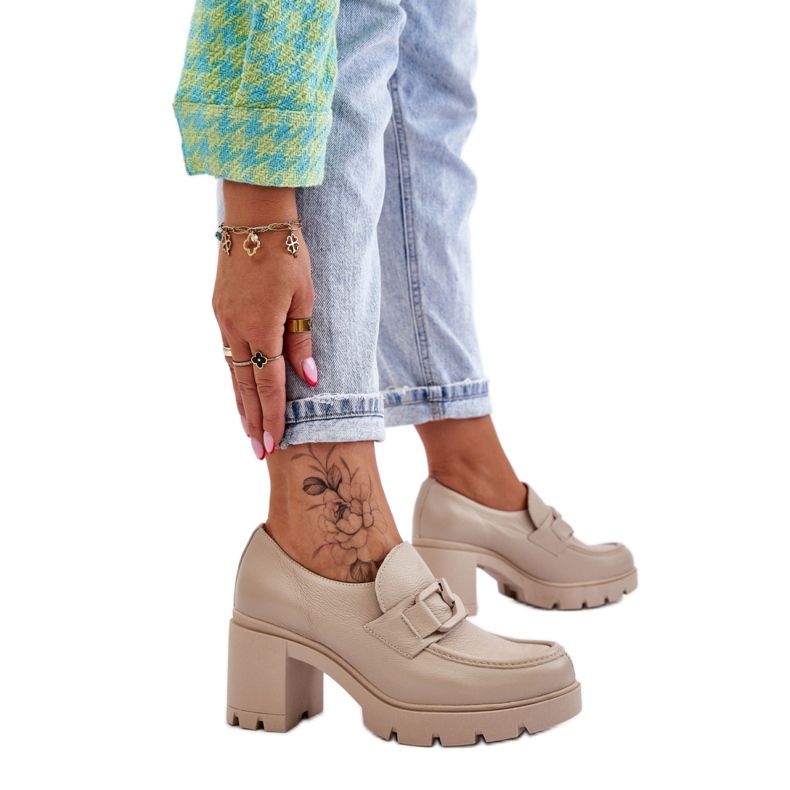 Zapatos Modelo 20097 Laca Beige