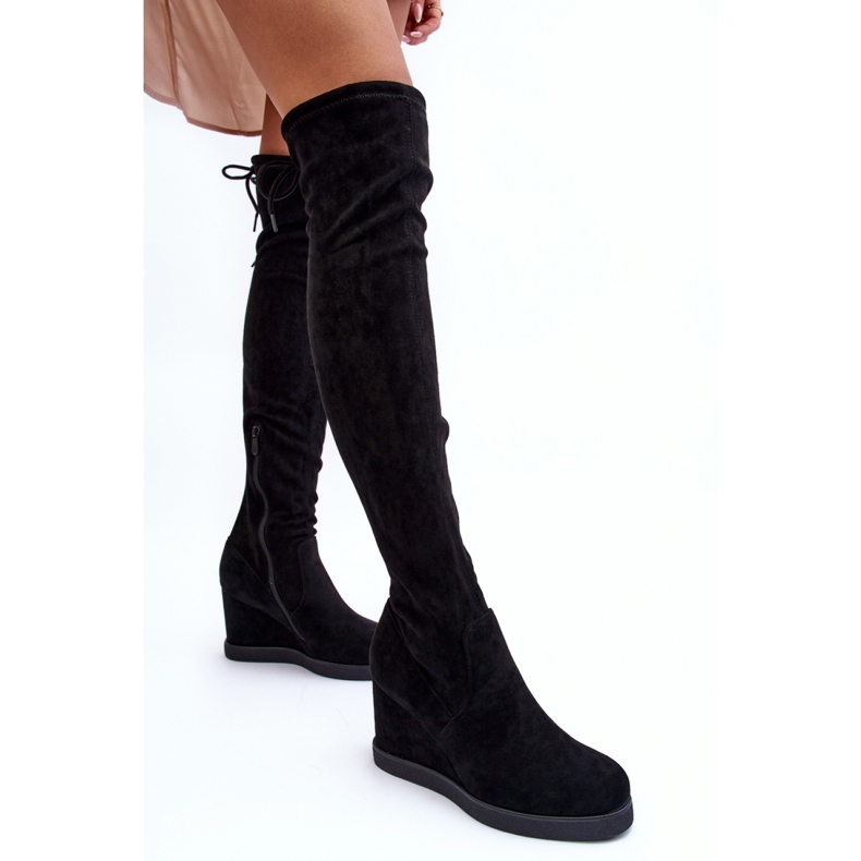 Botas altas NS362P Ante Negro