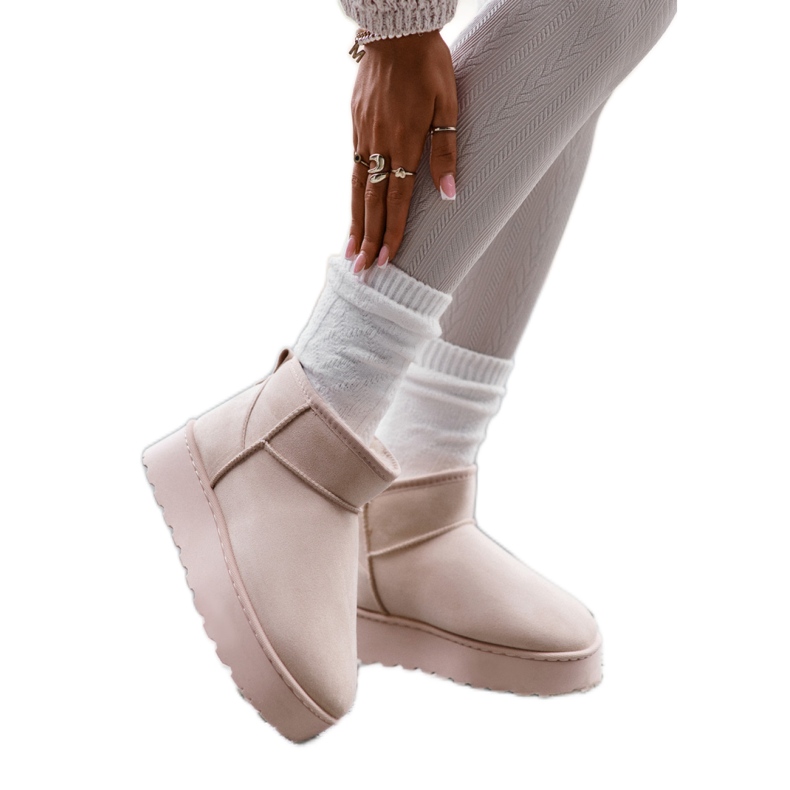 Botas de nieve Modelo 20216-4F Beige Claro Botas de nieve Modelo 20216-4F Beige Claro