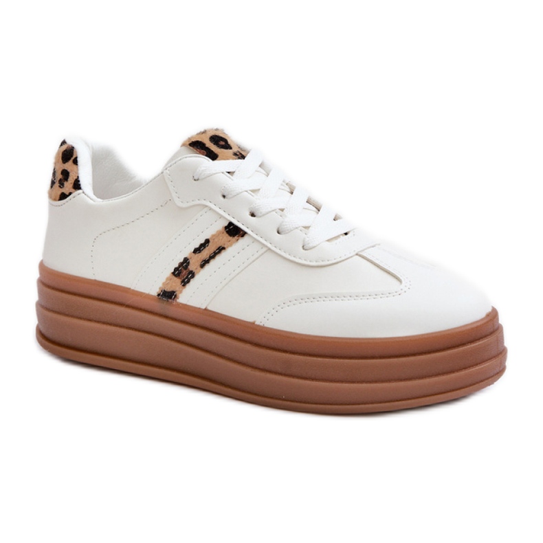 Zapatos Deportivos Modelo PC2802 Leopardo Blanco