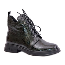 Botas Modelo Da LZ42-042 Barniz Verde Oscuro