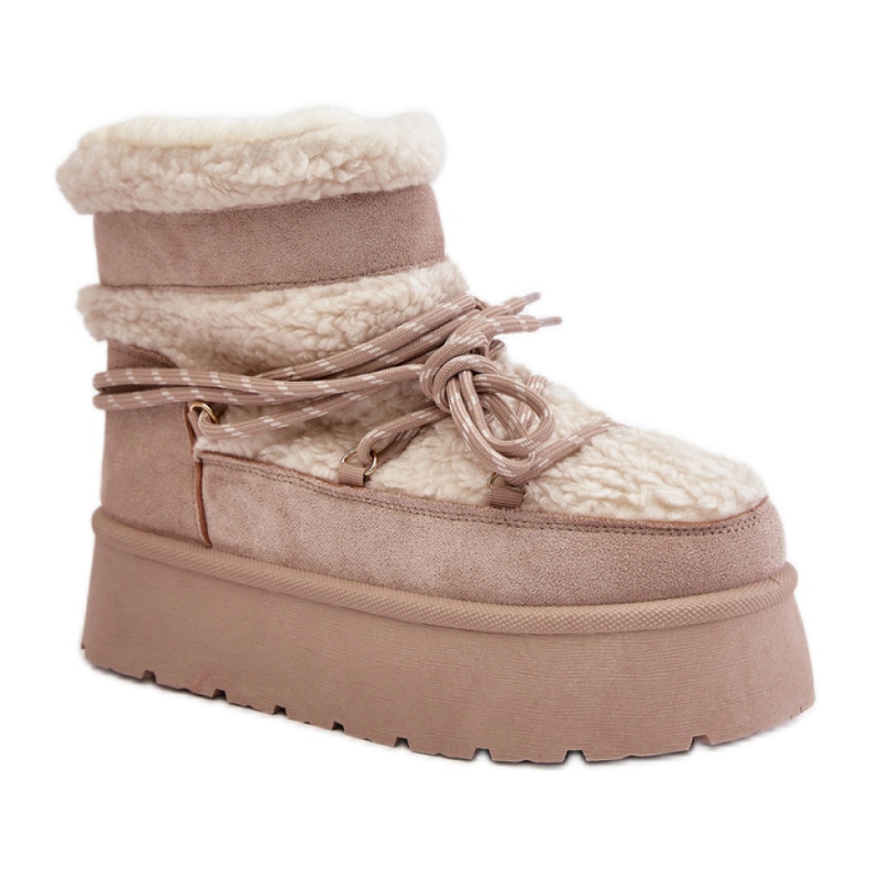 Botas de nieve Modelo HY867-39 Beige Claro Botas de nieve Modelo HY867-39 Beige Claro