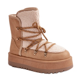 Botas de nieve marrón claro
