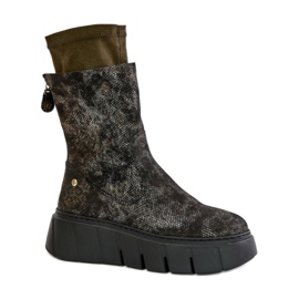 Maciejka 06766-09 Botines caqui verde