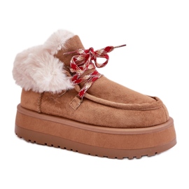 Modelo C3016 Botas de nieve camel marrón