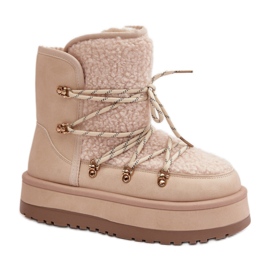 Botas de nieve Modelo 24889 Beige Claro