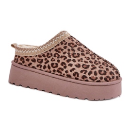 Modelo 20219-4K Botas de nieve Leopardo Marrón