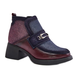 Maciejka 06747-23 Botines Burdeos/Azul marino rojo