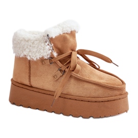 Modelo 20209-4B Botas de nieve camel marrón