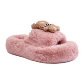 Pantuflas Modelo BG189P Rosa con osito
