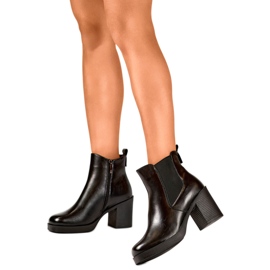 Botas de Mujer Forradas con Pelo 24-12453B negro