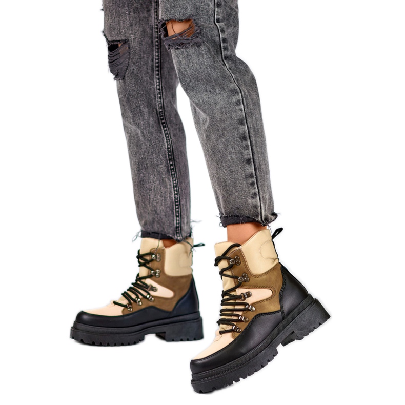 Tramperos Modelo A-852KH Beige/Negro Tramperos Modelo A-852KH Beige/Negro