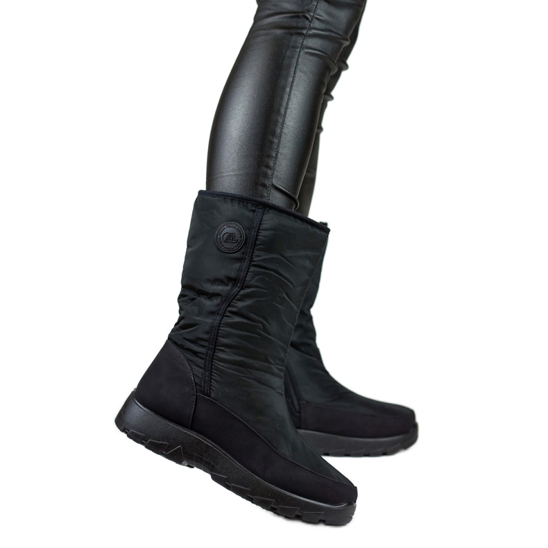Botas de nieve para mujer forradas con pelo JS1-11A-B, negro