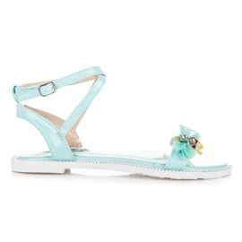 Vices Sandalias lacadas con mariposa verde