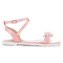 Vices Sandalias Lacadas Con Mariposa rosado