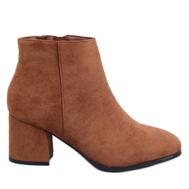 Botas de mujer lisas y aislantes con tacón Camel marrón
