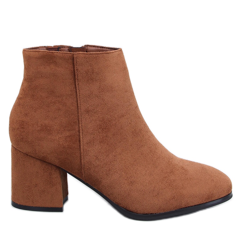 Botas de mujer lisas y aislantes con tacón Camel marrón Botas de mujer lisas y aislantes con tacón Camel marrón