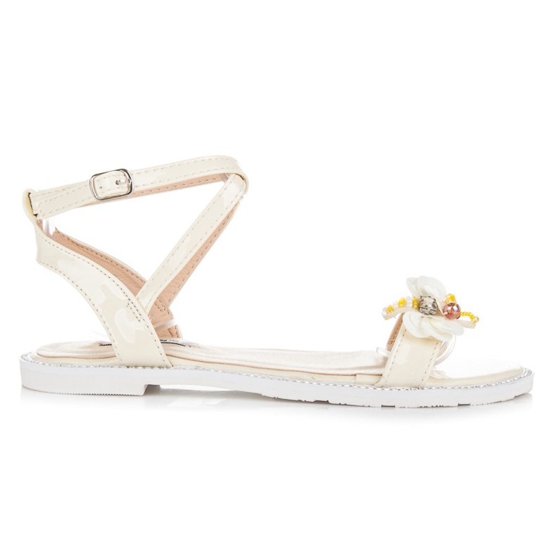 Vices Sandalias Lacadas Con Mariposa amarillo