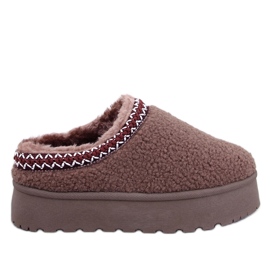 Botas de nieve cortas para mujer con piel de oveja, marrón caqui
