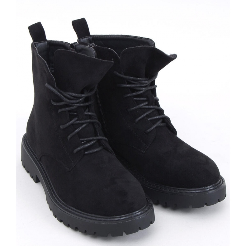 Gaten Botines con cordones de ante negro -