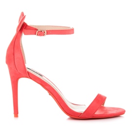 Vices Tacones de ante con orejas rojo