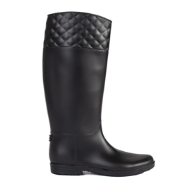 Botas de agua de mujer negro mate