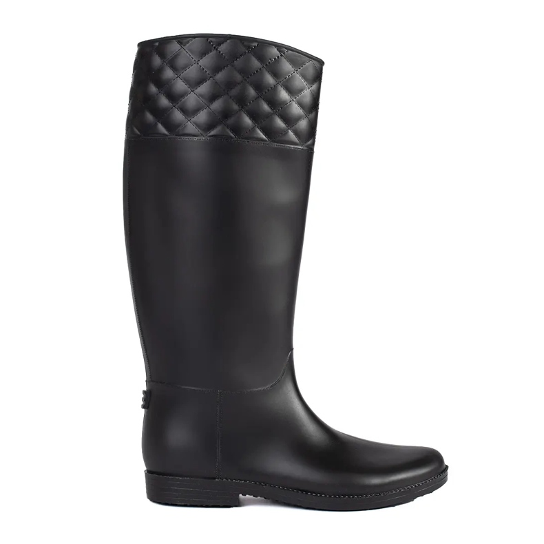 Botas de agua de mujer negro mate