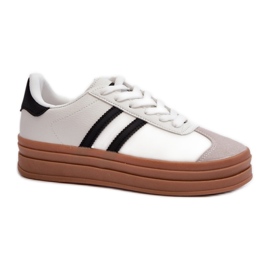 Calzado deportivo de mujer con plataforma EV-508, blanco