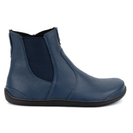 Olivier Botas Chelsea de mujer descalzas con cremallera, aislantes 1263, azul marino