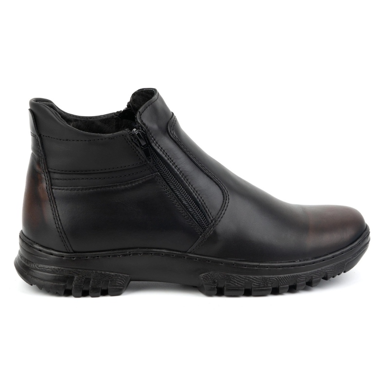 Zapatos de invierno hombre piel POLBUT con cremallera 2128S kabir negro Zapatos de invierno hombre piel POLBUT con cremallera 2128S kabir negro