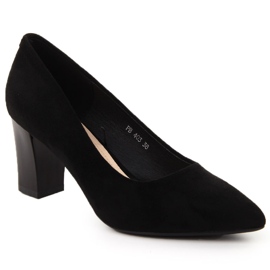 Zapatos de tacón con punta en ante negro de Sergio Leone PB403 Zapatos de tacón con punta en ante negro de Sergio Leone PB403
