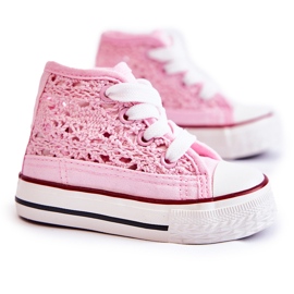 Zapatillas de zapatillas rosa alta para niñas